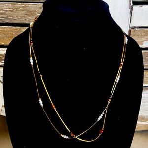 💥Dainty Gold, faux colored stones Necklace💥